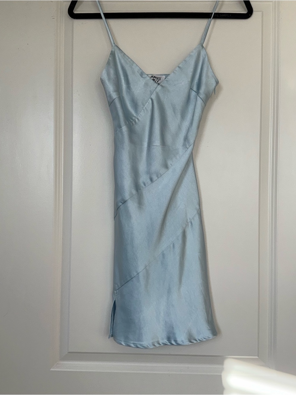 Princess Polly Pale Blue Satin Mini Slip Dress